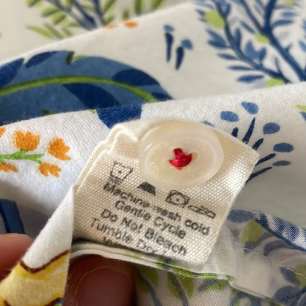 Printfresh Cotton Poplin Short Sleeve Notch Collar Pajama Top courtyard camel M - Picture 7 of 7